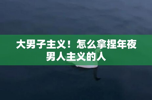 大男子主义！怎么拿捏年夜男人主义的人