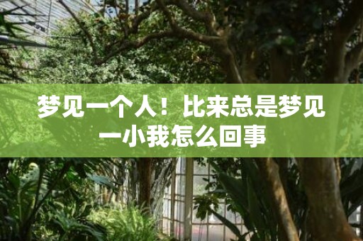 梦见一个人！比来总是梦见一小我怎么回事