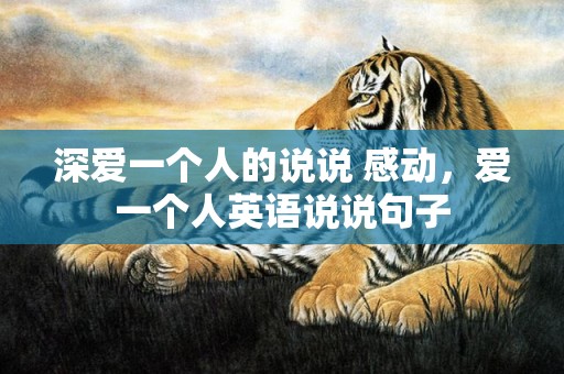 深爱一个人的说说 感动，爱一个人英语说说句子