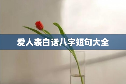 爱人表白话八字短句大全