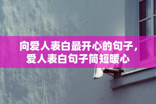 向爱人表白最开心的句子，爱人表白句子简短暖心