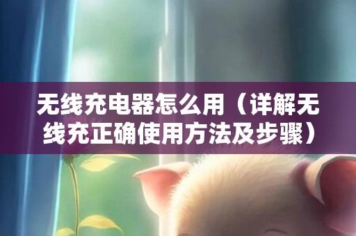 无线充电器怎么用（详解无线充正确使用方法及步骤）
