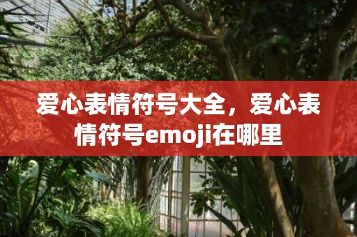 爱心表情符号大全，爱心表情符号emoji在哪里