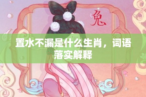 置水不漏是什么生肖，词语落实解释