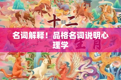 名词解释！品格名词说明心理学