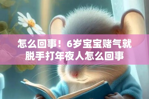 怎么回事！6岁宝宝赌气就脱手打年夜人怎么回事