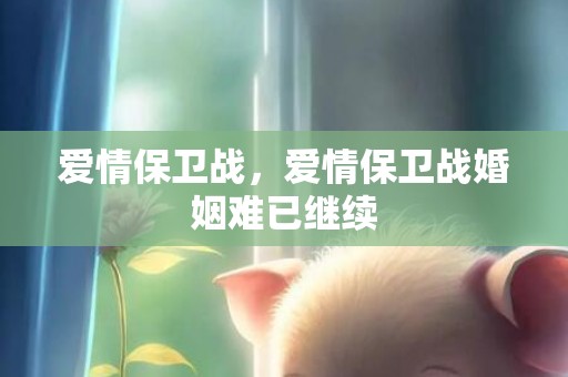 爱情保卫战，爱情保卫战婚姻难已继续