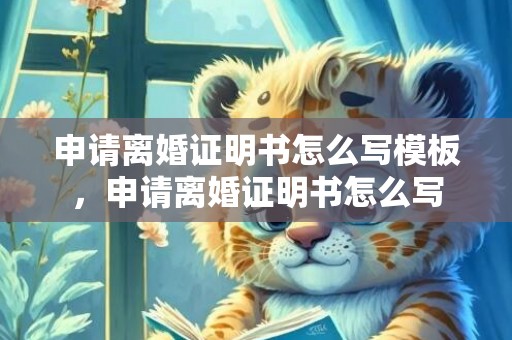 申请离婚证明书怎么写模板，申请离婚证明书怎么写