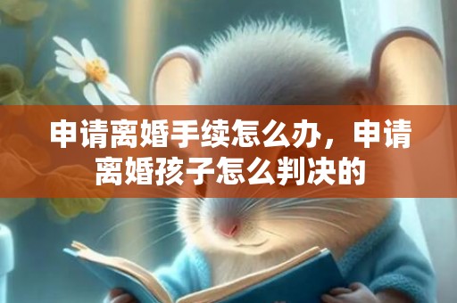 申请离婚手续怎么办，申请离婚孩子怎么判决的