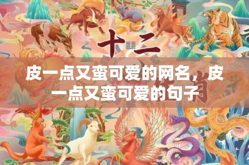 皮一点又蛮可爱的网名，皮一点又蛮可爱的句子