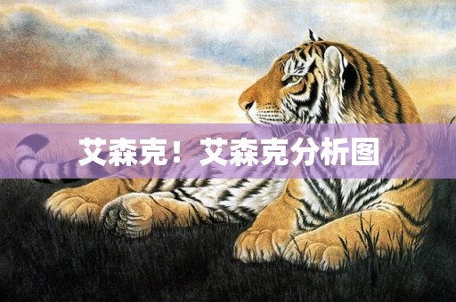 艾森克！艾森克分析图