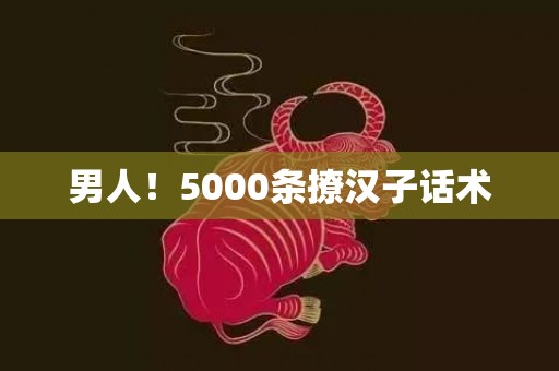男人！5000条撩汉子话术