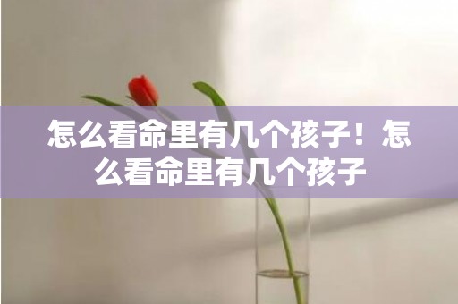 怎么看命里有几个孩子！怎么看命里有几个孩子