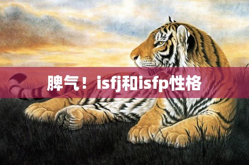脾气！isfj和isfp性格