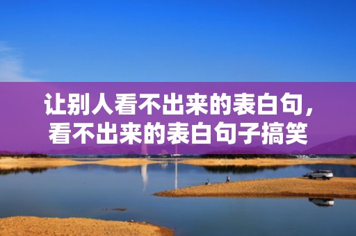 让别人看不出来的表白句，看不出来的表白句子搞笑