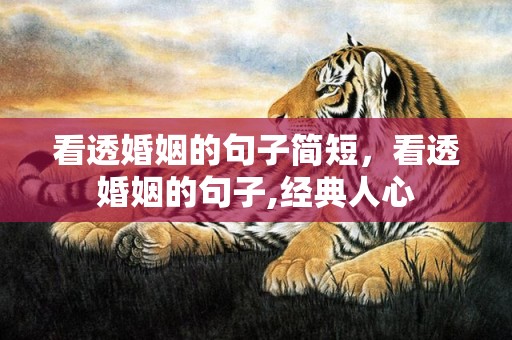 看透婚姻的句子简短，看透婚姻的句子,经典人心