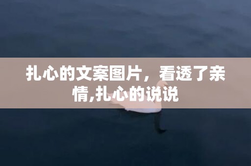 扎心的文案图片，看透了亲情,扎心的说说