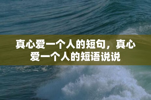 真心爱一个人的短句，真心爱一个人的短语说说