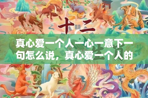 真心爱一个人一心一意下一句怎么说，真心爱一个人的一段话
