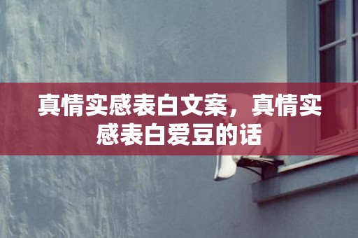 真情实感表白文案，真情实感表白爱豆的话