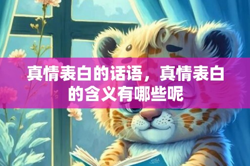 真情表白的话语，真情表白的含义有哪些呢