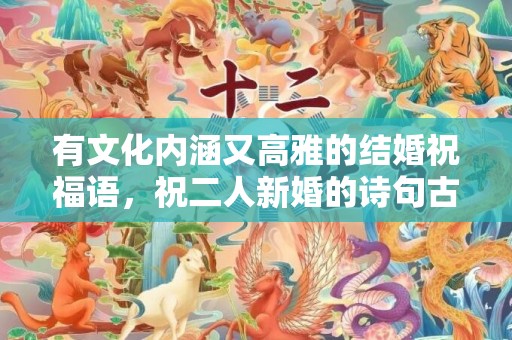 有文化内涵又高雅的结婚祝福语，祝二人新婚的诗句古诗