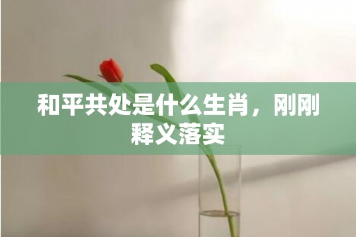 和平共处是什么生肖，刚刚释义落实