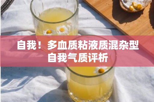 自我！多血质粘液质混杂型自我气质评析