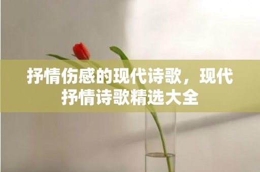 抒情伤感的现代诗歌，现代抒情诗歌精选大全