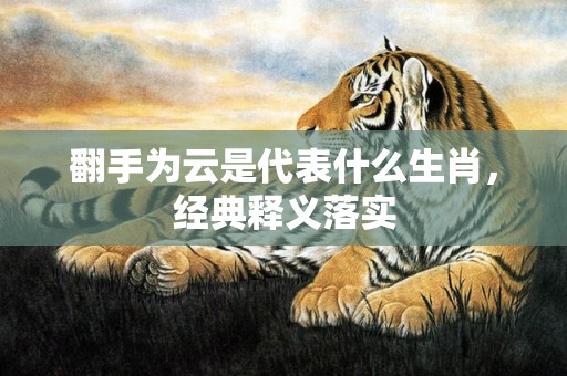 翻手为云是代表什么生肖，经典释义落实