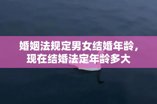 婚姻法规定男女结婚年龄，现在结婚法定年龄多大