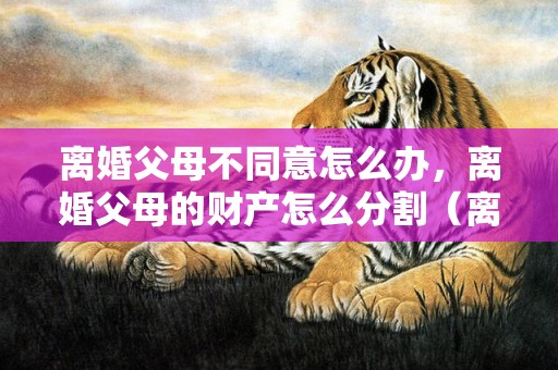 离婚父母不同意怎么办，离婚父母的财产怎么分割（离婚父母的遗产怎么分配）