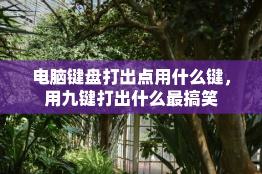 电脑键盘打出点用什么键，用九键打出什么最搞笑