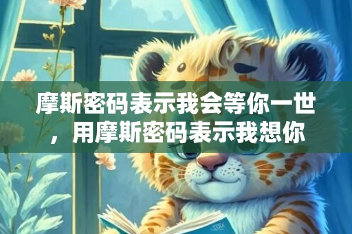 摩斯密码表示我会等你一世，用摩斯密码表示我想你