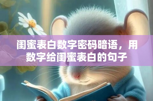 闺蜜表白数字密码暗语，用数字给闺蜜表白的句子