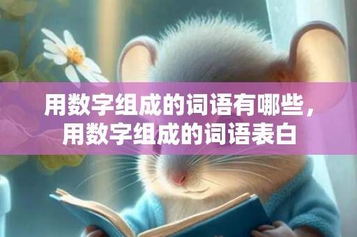 用数字组成的词语有哪些，用数字组成的词语表白