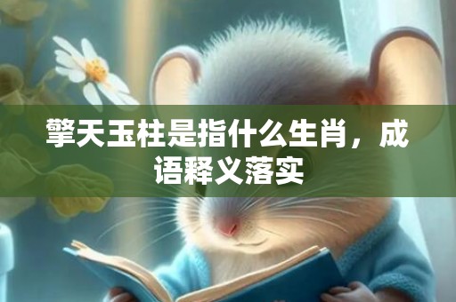 擎天玉柱是指什么生肖，成语释义落实