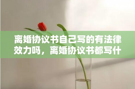 离婚协议书自己写的有法律效力吗，离婚协议书都写什么内容