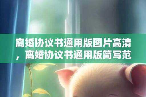 离婚协议书通用版图片高清，离婚协议书通用版简写范本