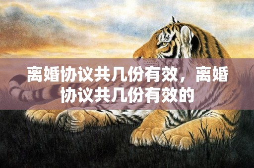 离婚协议共几份有效，离婚协议共几份有效的