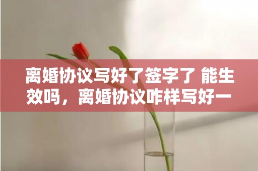 离婚协议写好了签字了 能生效吗，离婚协议咋样写好一点