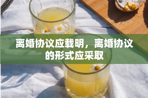 离婚协议应载明，离婚协议的形式应采取