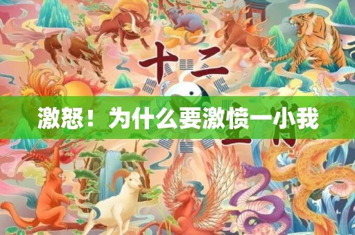 激怒！为什么要激愤一小我