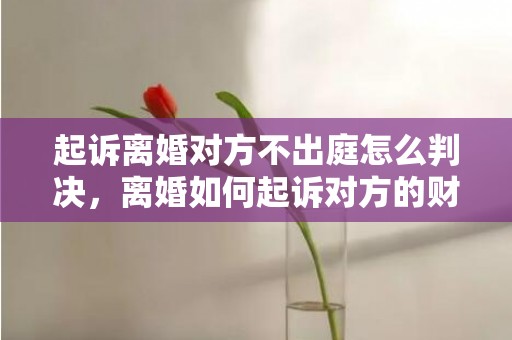 起诉离婚对方不出庭怎么判决，离婚如何起诉对方的财产