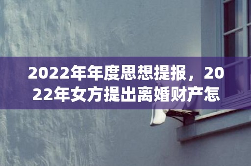 2022年年度思想提报，2022年女方提出离婚财产怎么分割(男方和女方离婚财产怎么分)