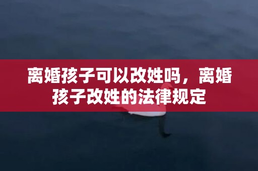 离婚孩子可以改姓吗，离婚孩子改姓的法律规定