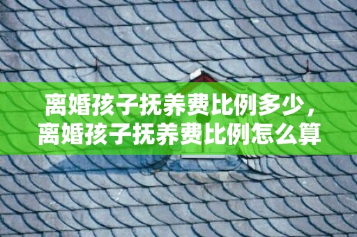 离婚孩子抚养费比例多少，离婚孩子抚养费比例怎么算