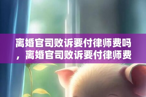 离婚官司败诉要付律师费吗，离婚官司败诉要付律师费吗