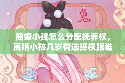 离婚小孩怎么分配抚养权，离婚小孩几岁有选择权跟谁
