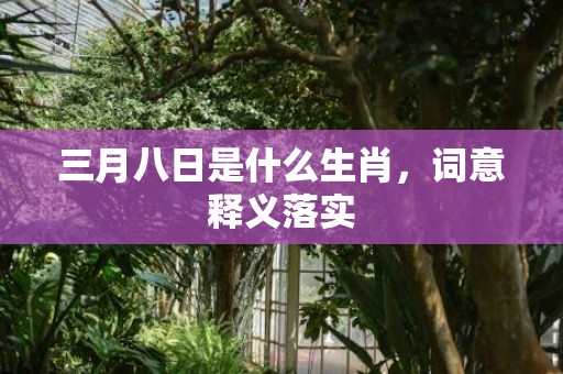 三月八日是什么生肖，词意释义落实